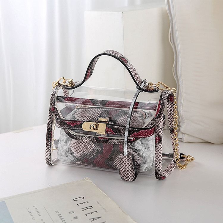 Animal Chain Pvc Crossbody Tasker