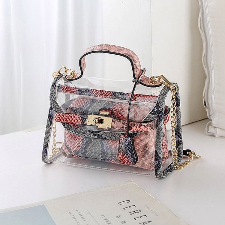 Animal Chain Pvc Crossbody Tasker