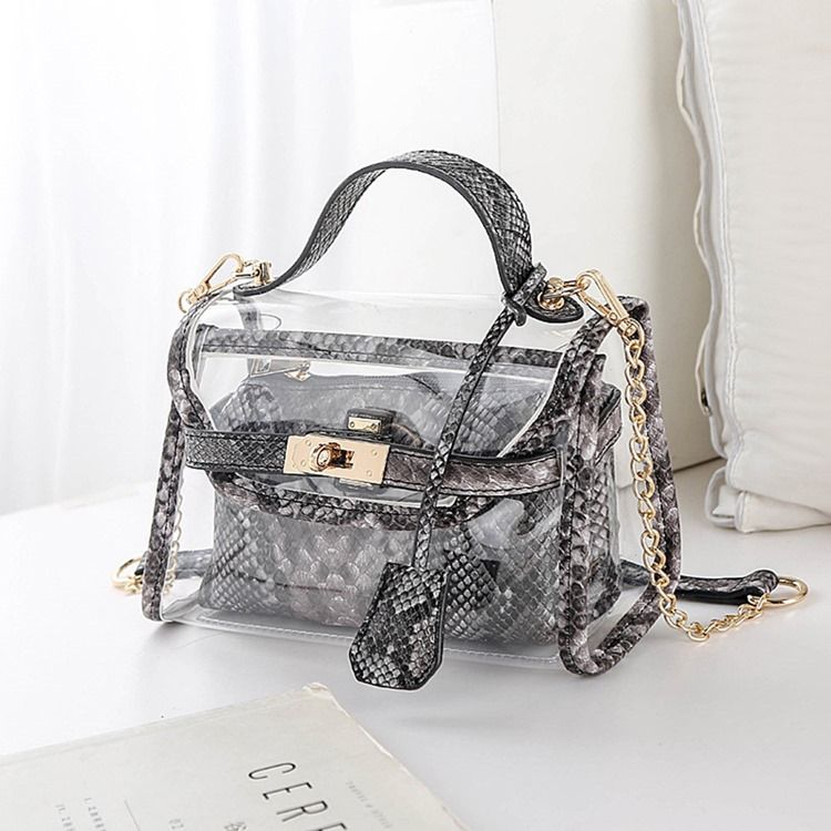 Animal Chain Pvc Crossbody Tasker