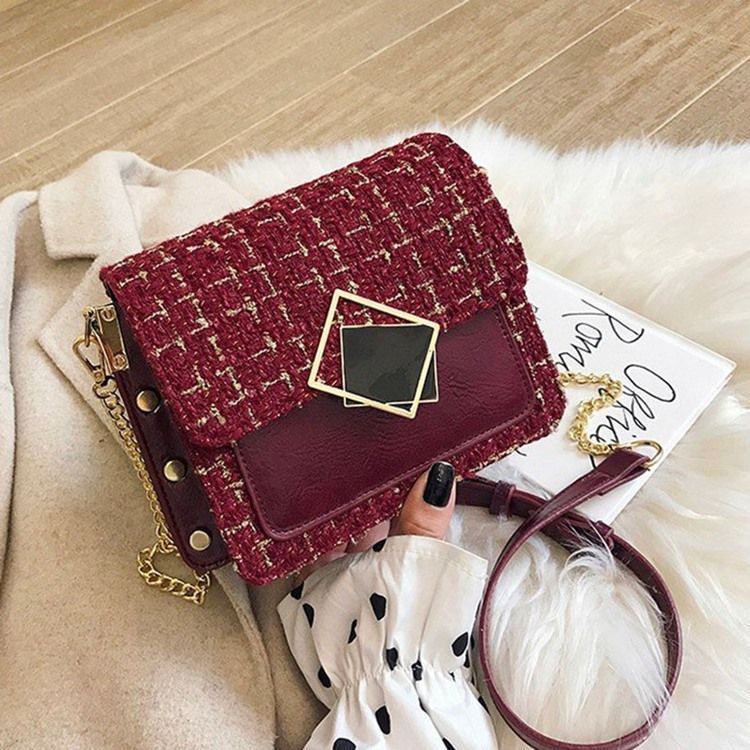 Chain Rectangle Elegant Crossbody Tasker