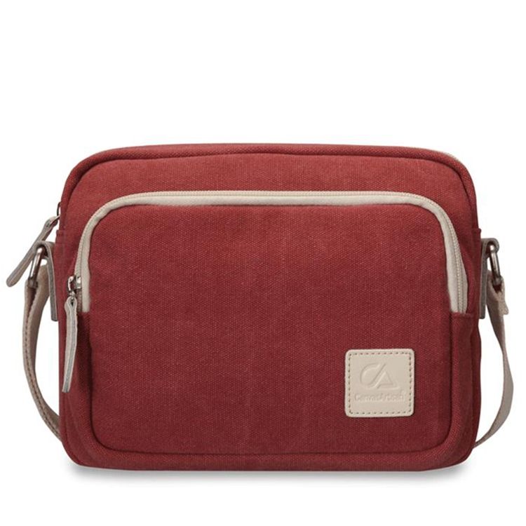 Enkel Vintage Crossbody-taske I Lærred