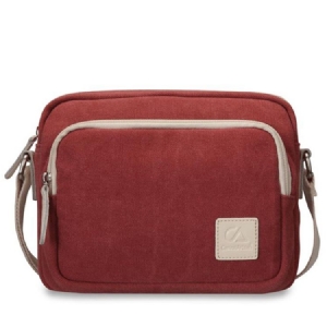 Enkel Vintage Crossbody-taske I Lærred