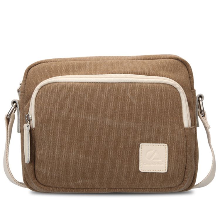 Enkel Vintage Crossbody-taske I Lærred