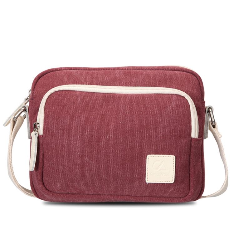 Enkel Vintage Crossbody-taske I Lærred