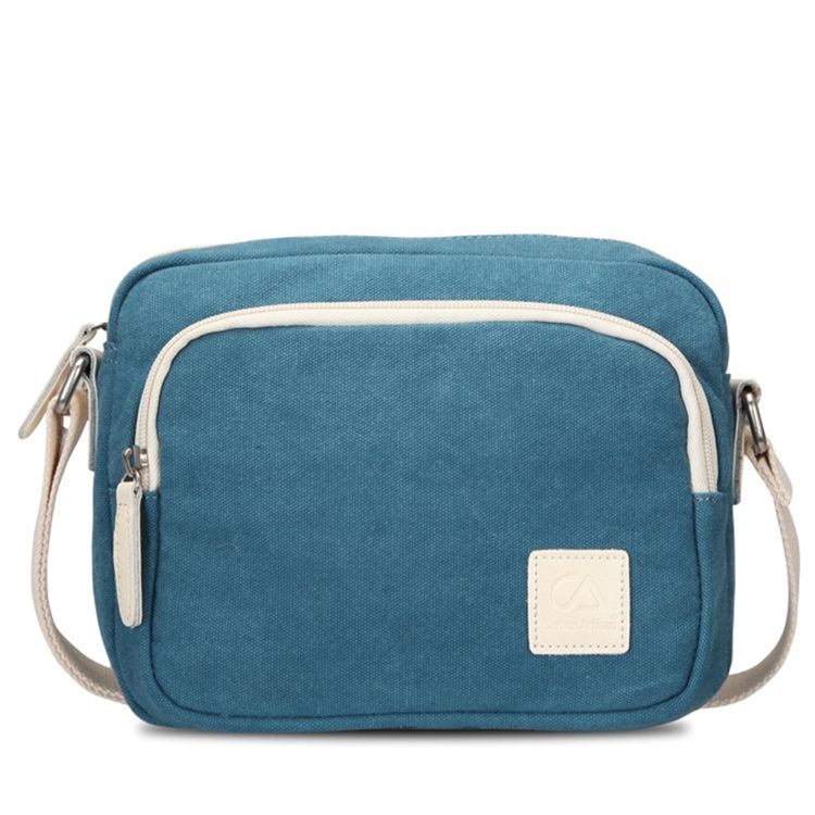 Enkel Vintage Crossbody-taske I Lærred