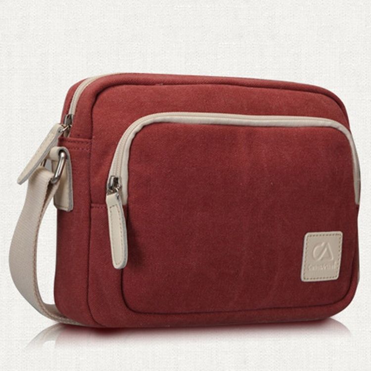 Enkel Vintage Crossbody-taske I Lærred