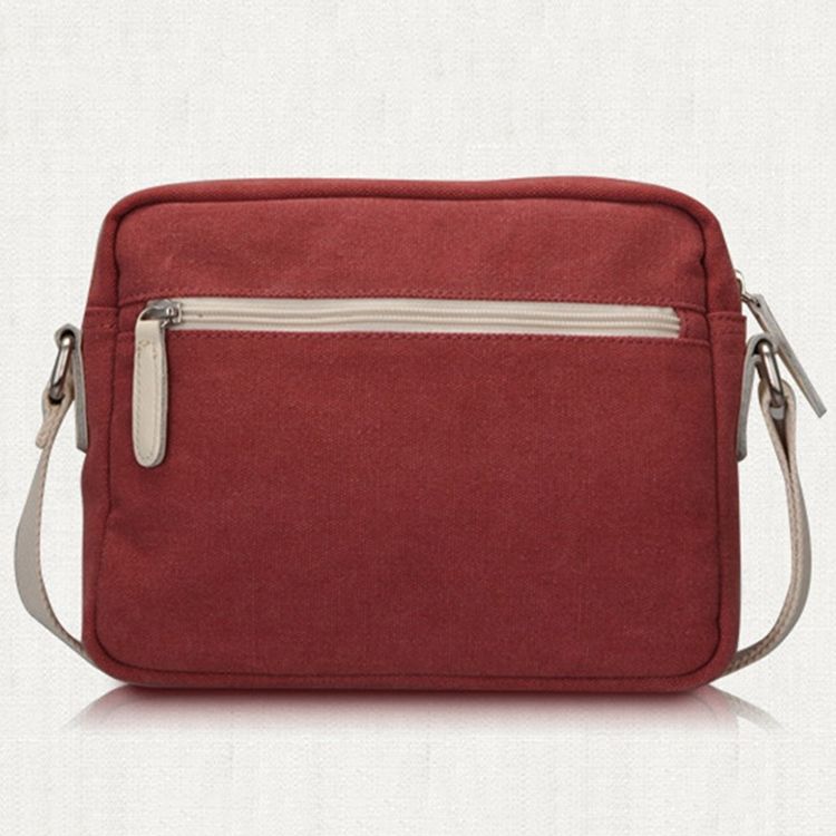 Enkel Vintage Crossbody-taske I Lærred