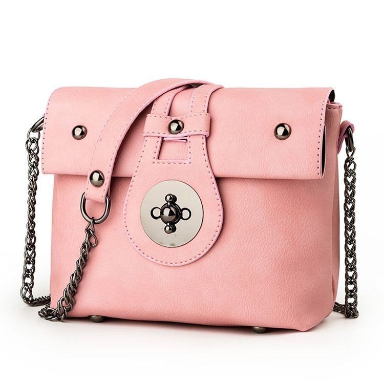 Erircdress Candy Color Latch Mini Crossbody Taske