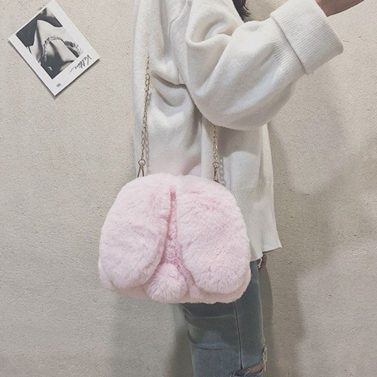 Faux Fur Chain Animal Crossbody Tasker