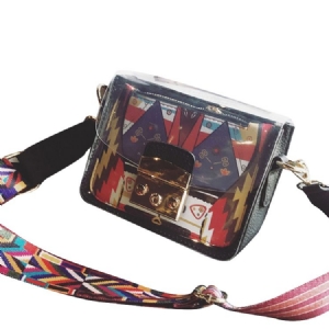 Lås Pu Cartoon Flap Crossbody Tasker