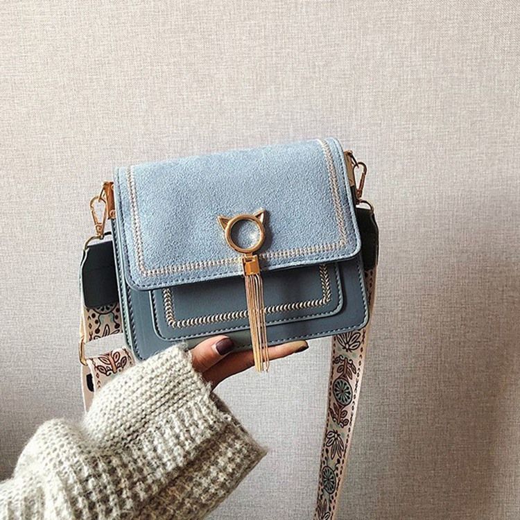 Magnetisk Snap Rektangel Crossbody Tasker