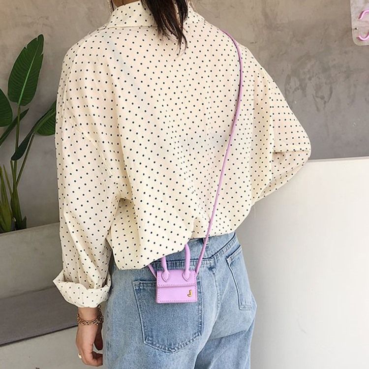 Mini Plain Square Crossbody Taske