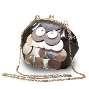 Novelty Owl Design Chain Crossbody Bag