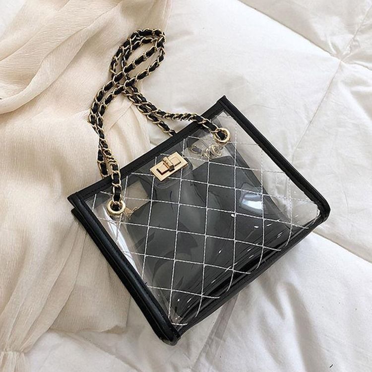 Patchwork Plain Pu Flap Crossbody Tasker