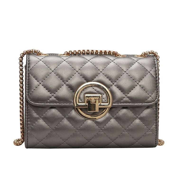 Pu Plaid Tråd Rektangel Casual Crossbody Tasker