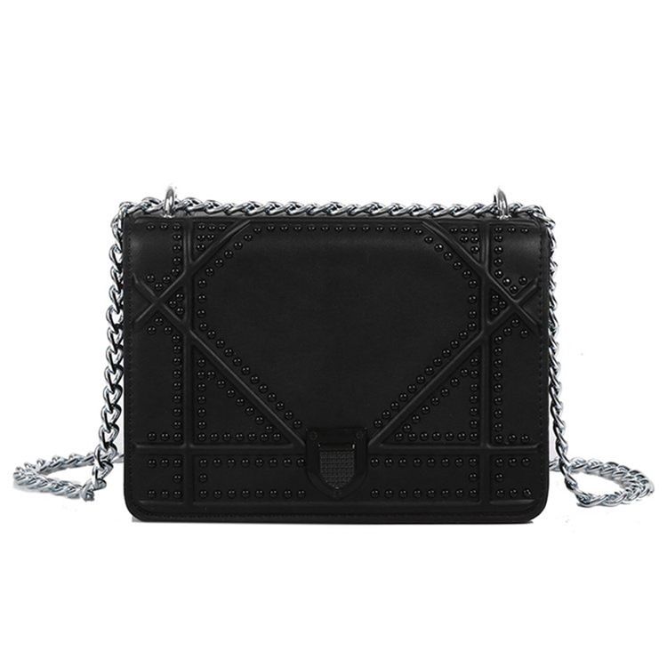 Tråd Pu Geometriske Flap Crossbody Tasker