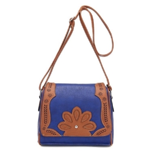 Vintage Pudeform Blomsterdekoration Crossbody Taske