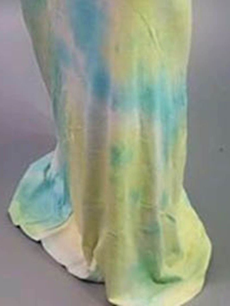 Ærmeløs Rund Halsudskæring Bodycon Tie-dye Kjole Med Rund Hals