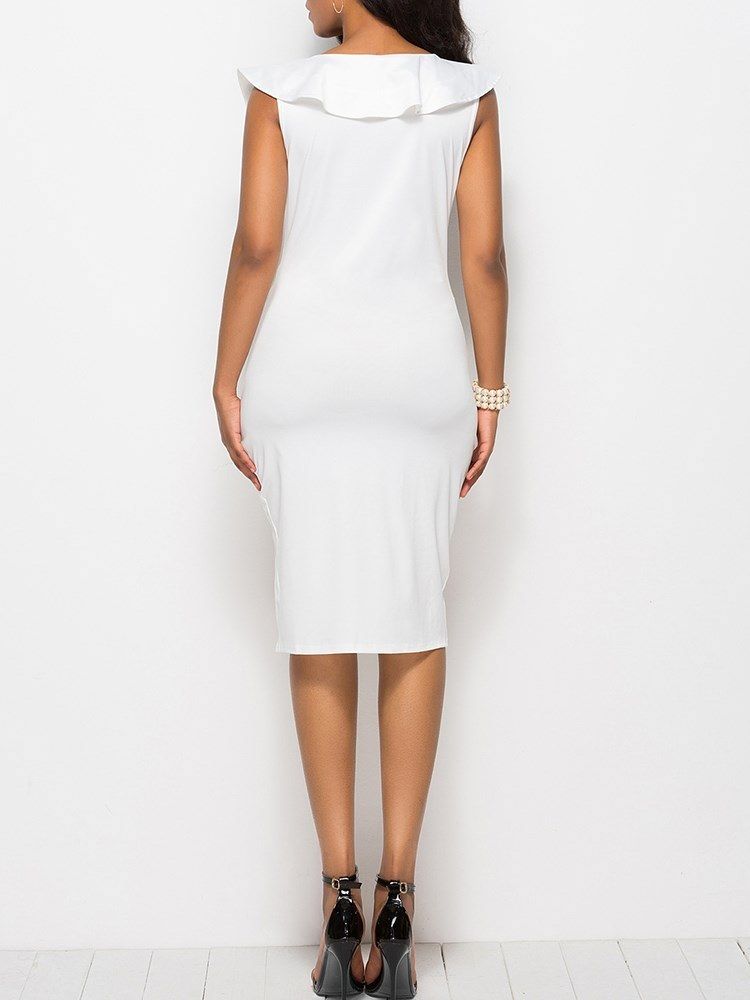 Bodycon V-hals Asymmetrisk Kvindekjole