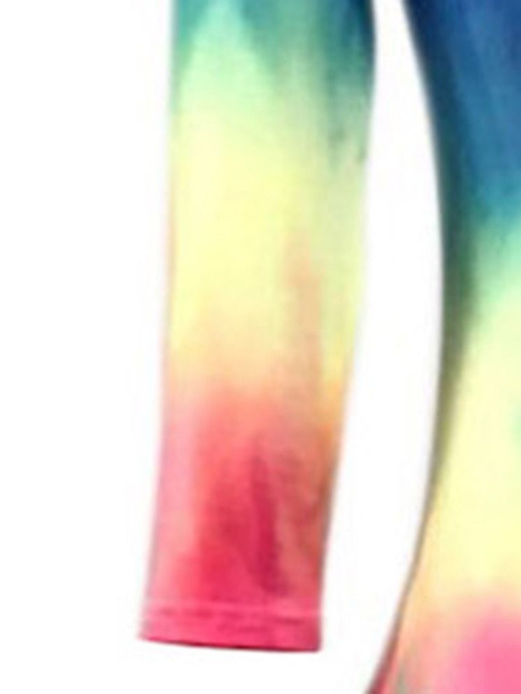 Kvinders Gradient Tie-dye Rund Hals Halterneck Mode Normal Kjole