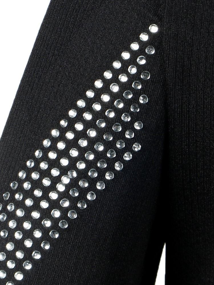 Kvinders Langærmet Rhinestone Bodycon Kjole