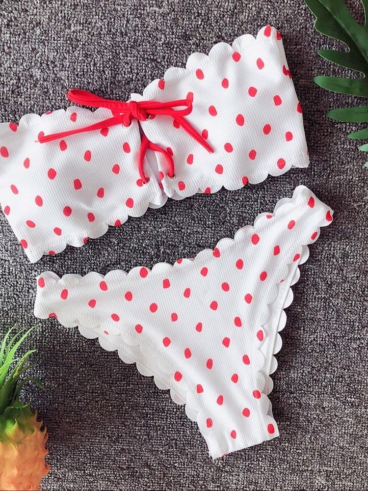 Kvinder Bowknot Sexet Polka Dots Badetøj