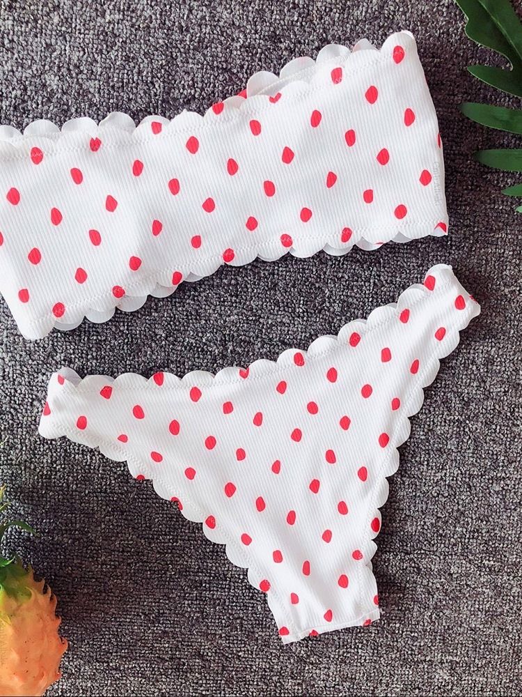 Kvinder Bowknot Sexet Polka Dots Badetøj