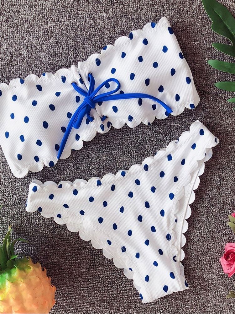 Kvinder Bowknot Sexet Polka Dots Badetøj