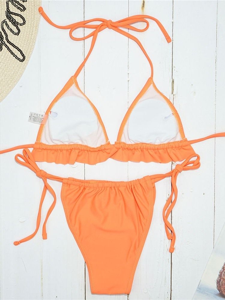 Kvinder Lace-up Sexet Bikini Sæt Badetøj