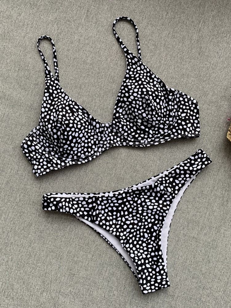 Kvinder Polka Dots Bikini Sæt Badetøj