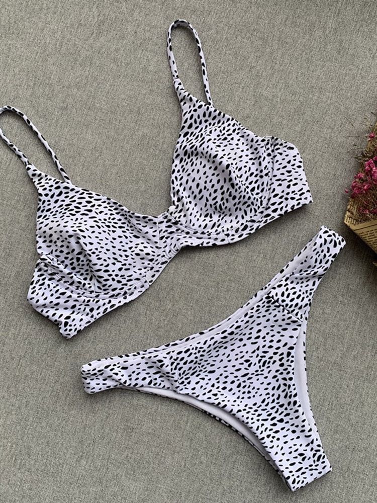 Kvinder Polka Dots Bikini Sæt Badetøj