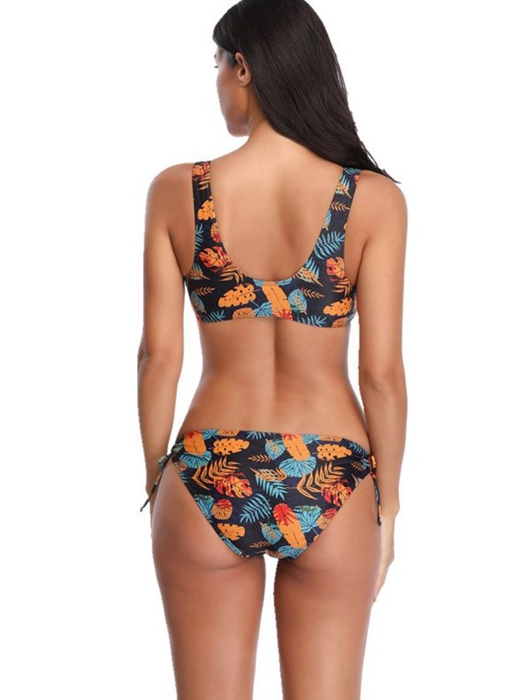 Kvinders Blomstermønster Beach Look Bikini