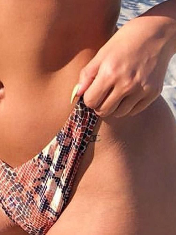 Kvinders Sexede Leopard Bikini Sæt Badedragt