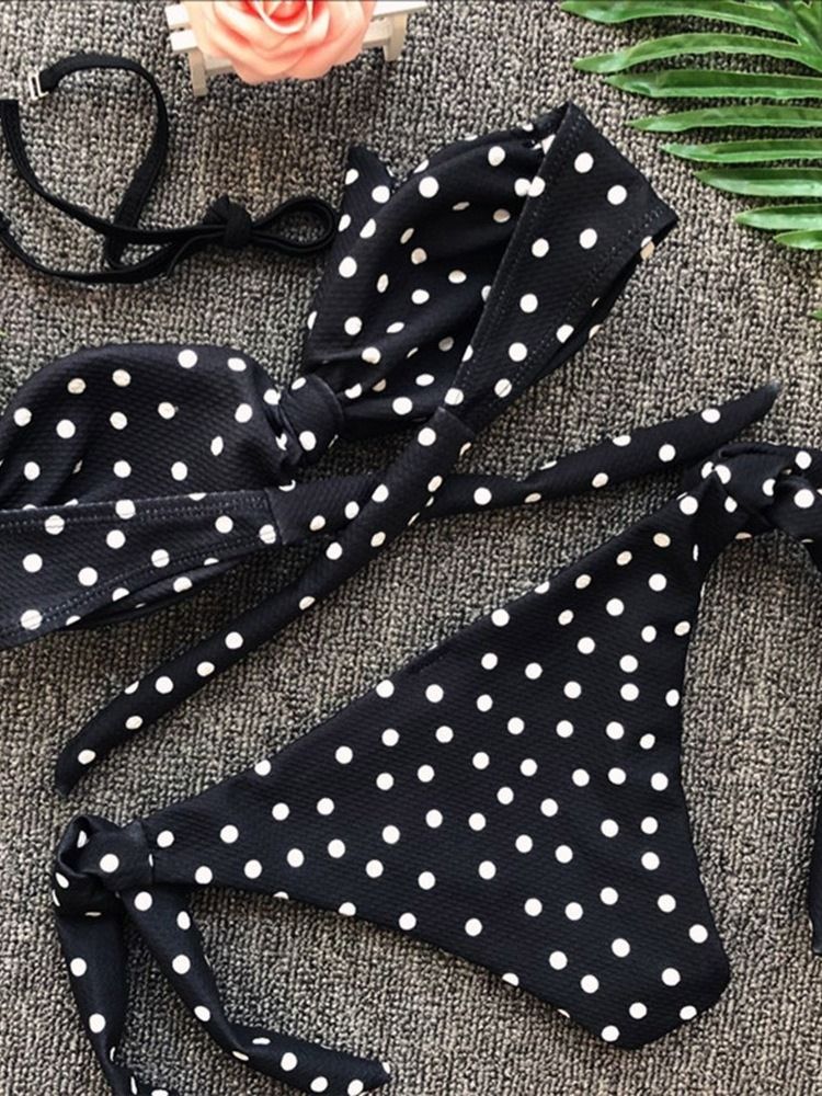 Kvinders Tankini-sæt Print Polka Dots Badetøj