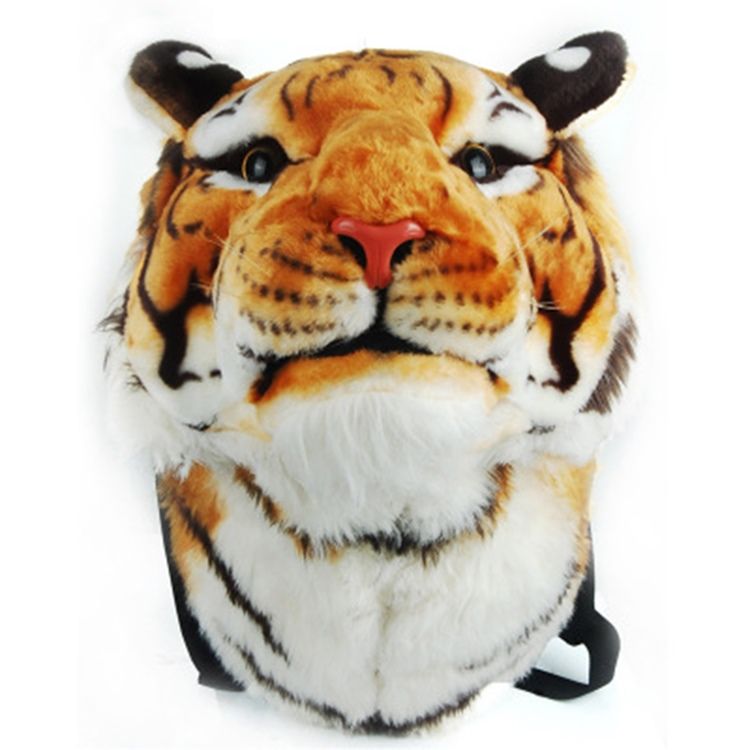 Lifelike Tiger Head Design Kvinder Rygsæk