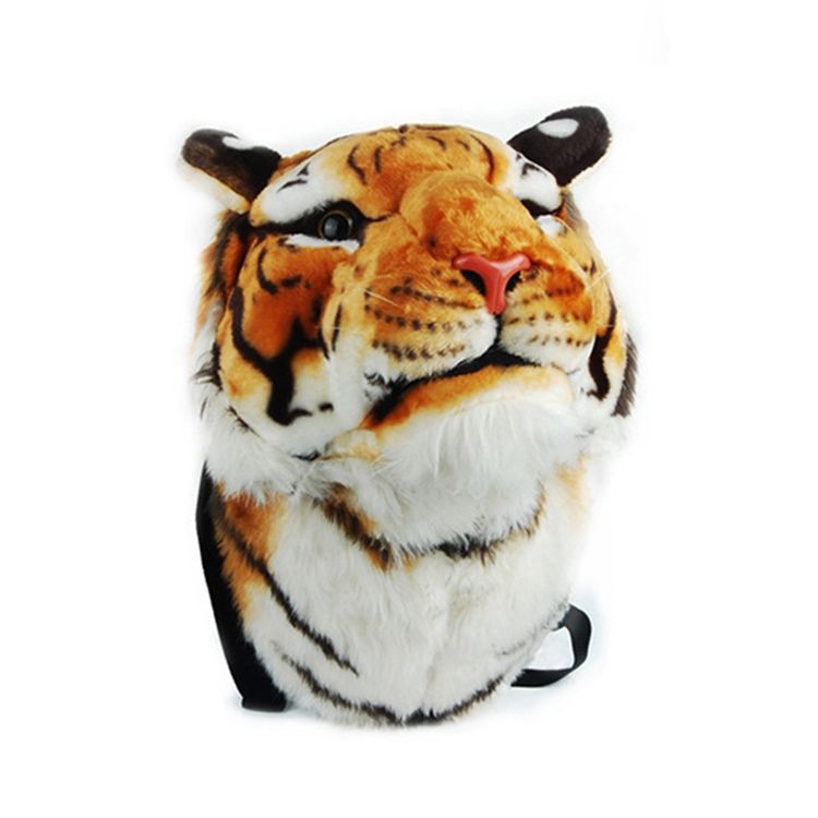 Lifelike Tiger Head Design Kvinder Rygsæk