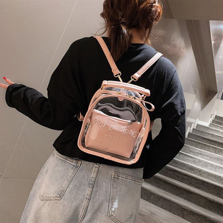 Pu Transparency Letter Tote Bag