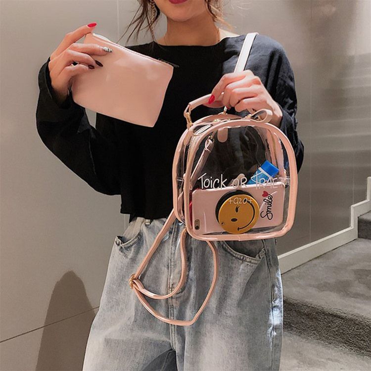 Pu Transparency Letter Tote Bag