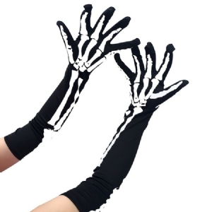 Damer Cosplay Skull Halloween Handsker