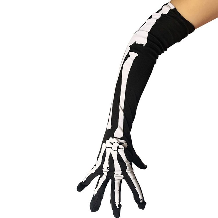 Damer Cosplay Skull Halloween Handsker