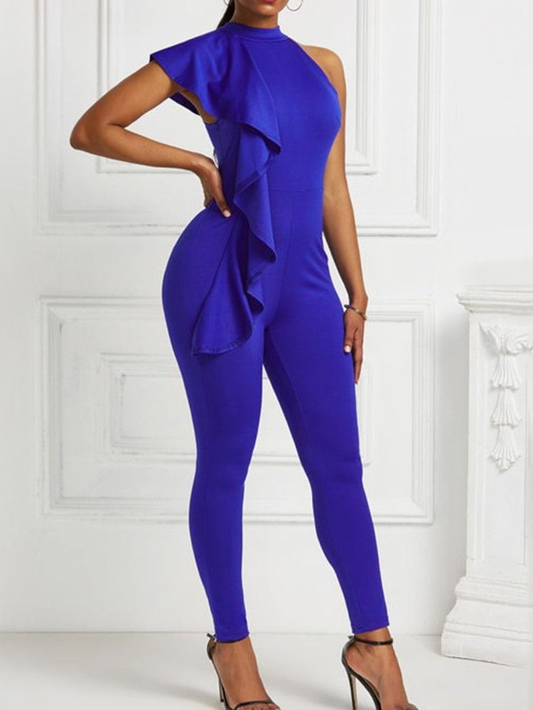 Almindelig Ankellængde Fashion Pencil Pants Kvinders Slim Jumpsuit