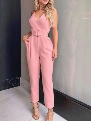 Ankellængde Almindelig Mode Straight Women's Slim Jumpsuit