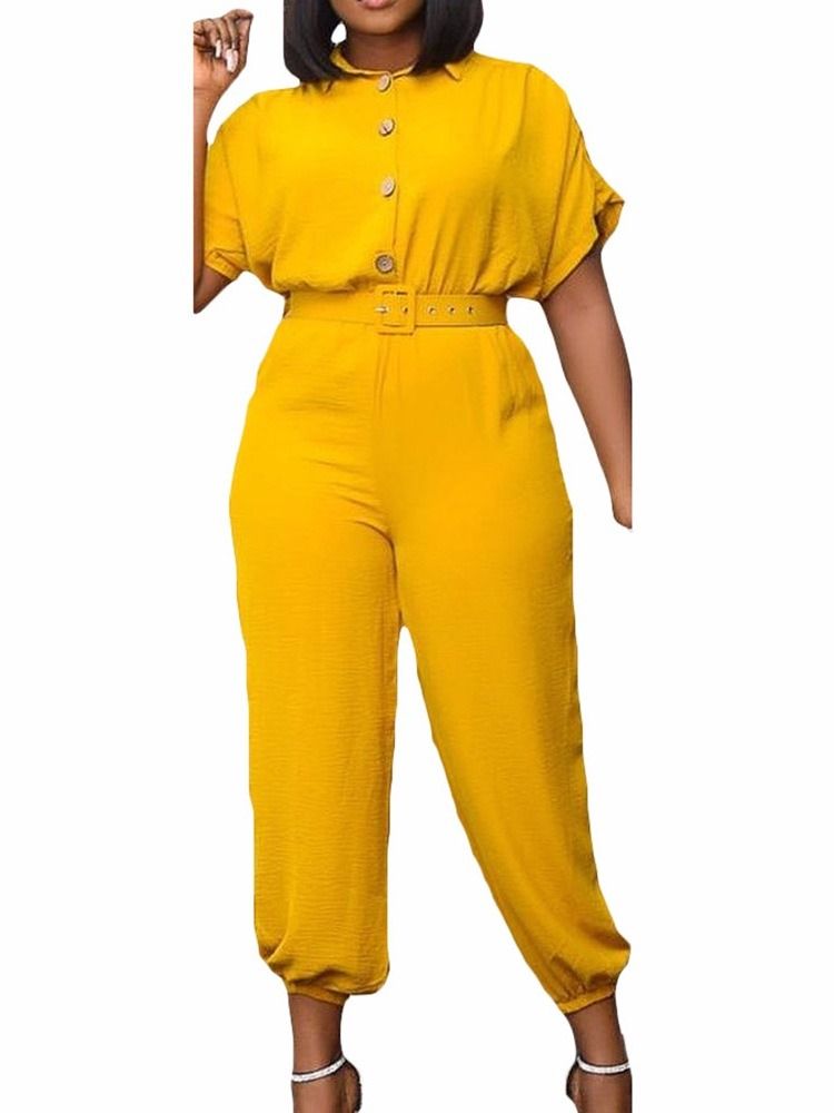 Casual Plain Ankel Længde Løse Blyantbukser Kvinders Jumpsuit