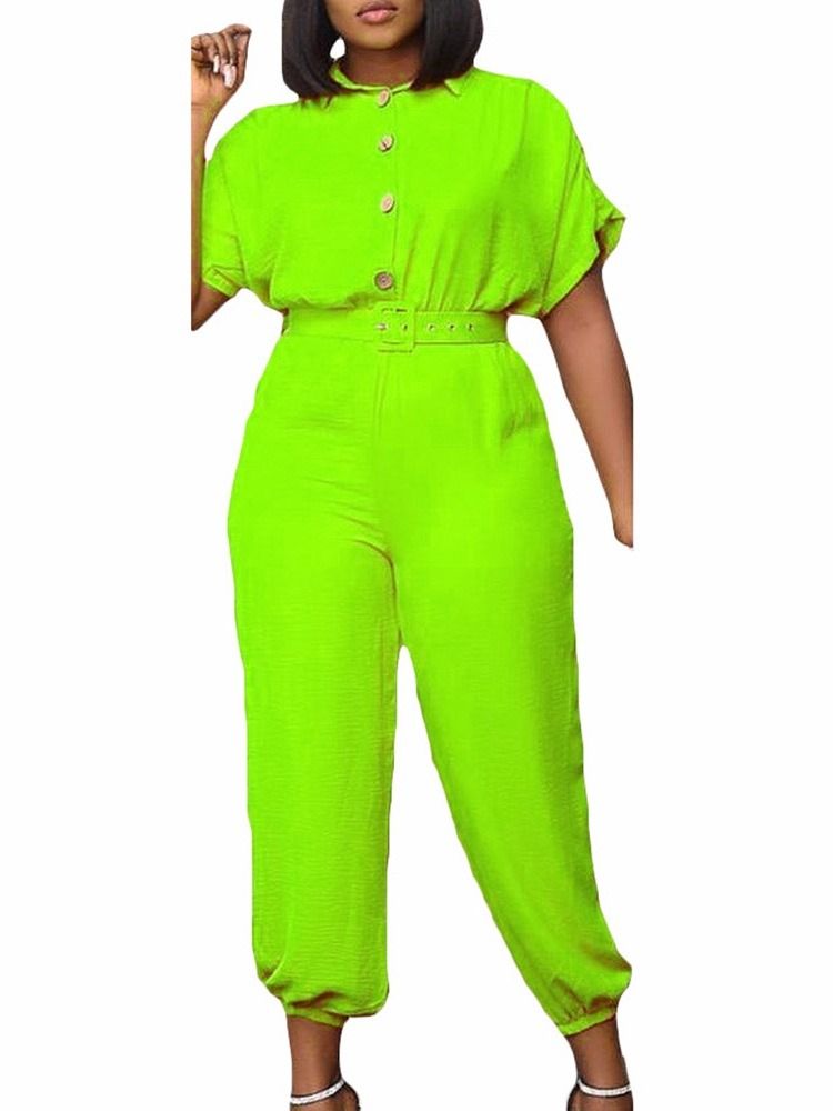 Casual Plain Ankel Længde Løse Blyantbukser Kvinders Jumpsuit