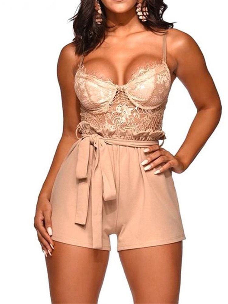 Fashion Shorts Plain Straight Women's Slim Rompers