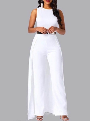 Plain Full Length Fashion Slim Women's Jumpsuit