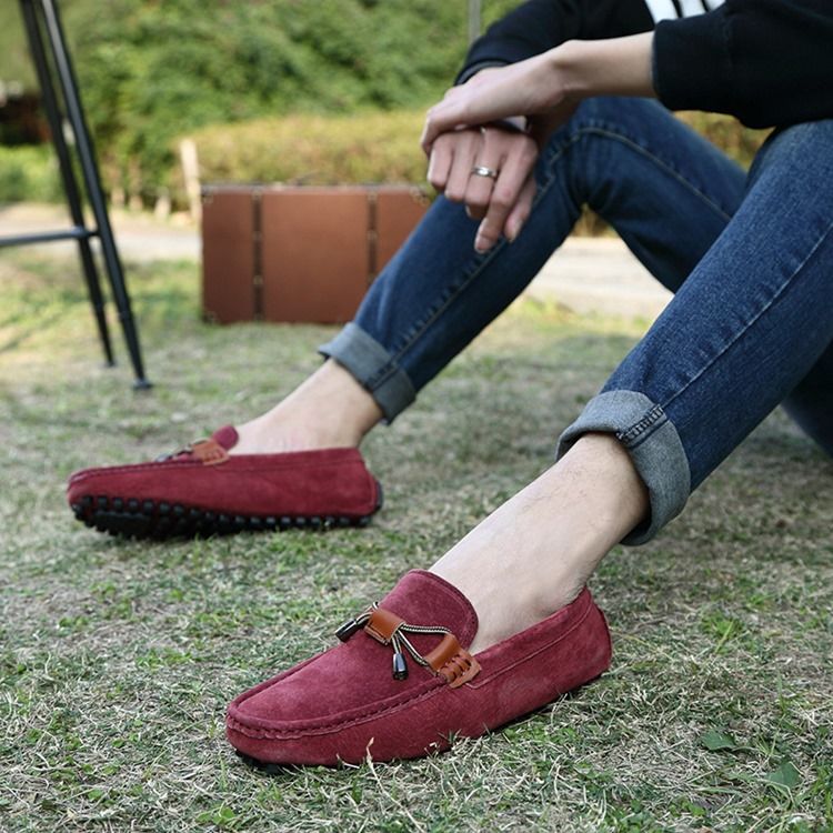 Almindelig Nedskåret Øvre Slip-on-loafers Til Mænd