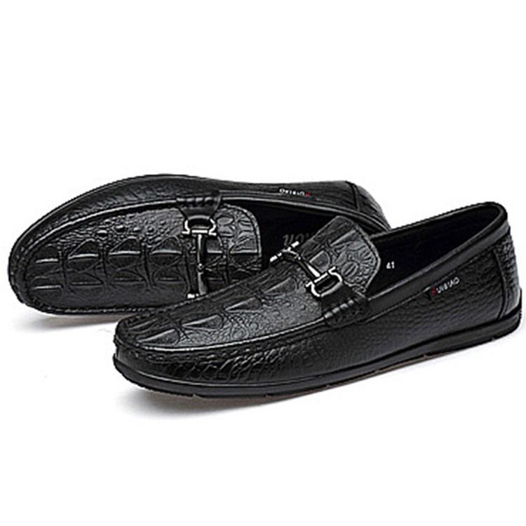 Almindelig Nedskåret Øvre Slip-on Runde Tå Mænds Loafers