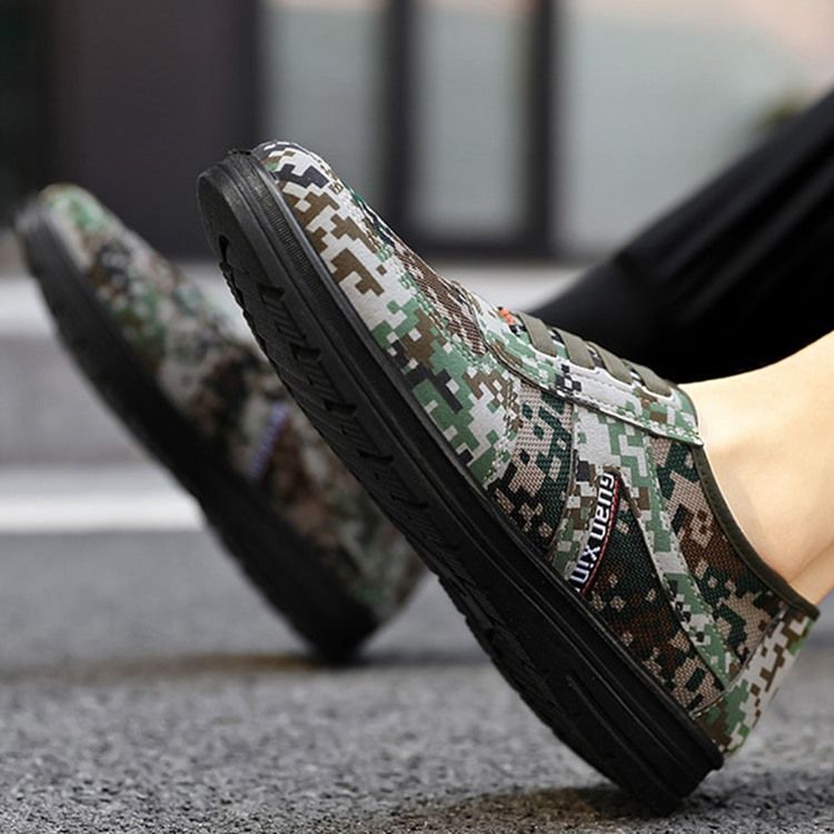 Camouflage Low-cut Øvre Runde Tå Herreskatesko