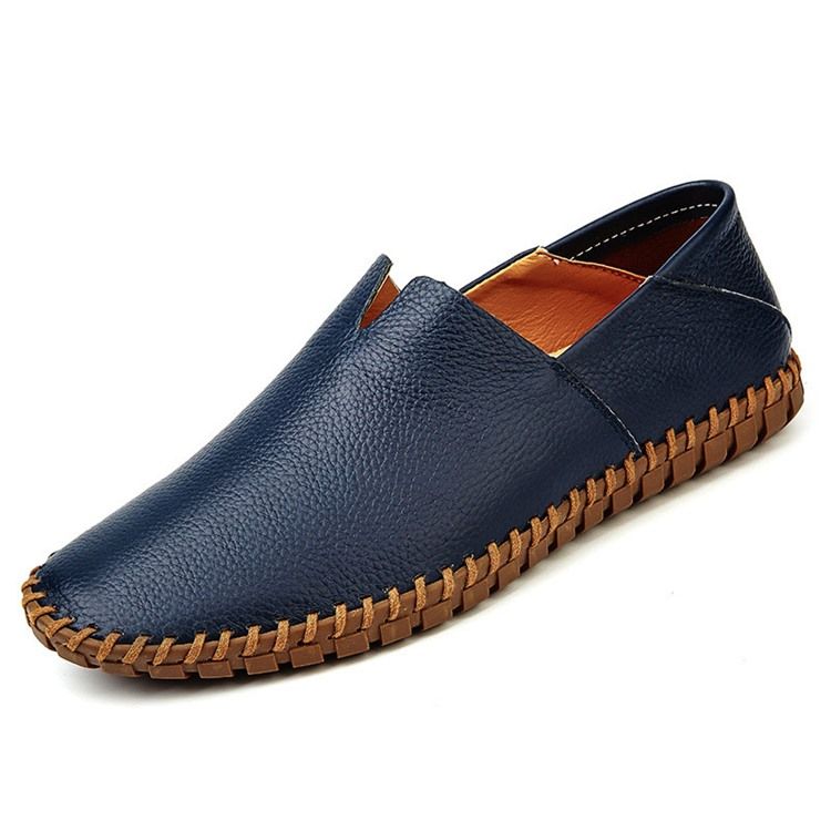 Mænds Slip-on Plain Low-cut Upper Round Toe Casual Sko